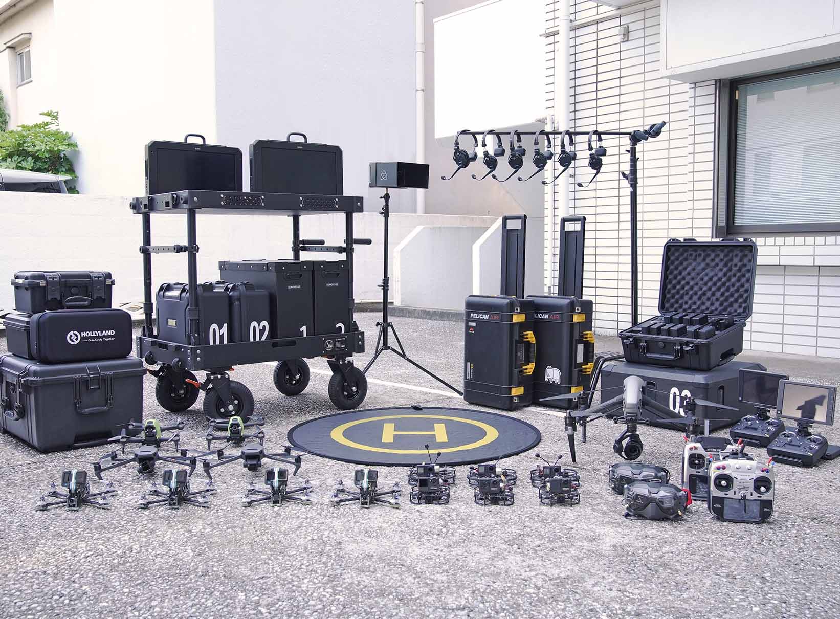 DJI drones and all 15 FPV models are in the picture.